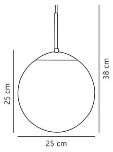 Nordlux - Luster na lanku CAFE 1xE27/25W/230V pr. 25 cm