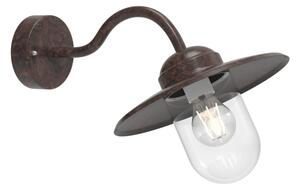Nordlux - Vonkajšia nástenná lampa LUXEMBOURG 1xE27/60W/230V IP54 hnedá/patina