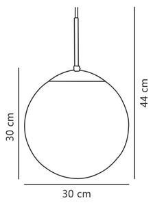 Nordlux - Luster na lanku CAFE 1xE27/25W/230V pr. 30 cm