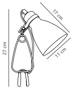 Nordlux - Stolná lampa s klipom CYCLONE 1xE14/15W/230V čierna