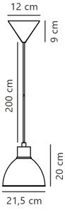 Nordlux - Luster na lanku POP 1xE27/40W/230V antracit