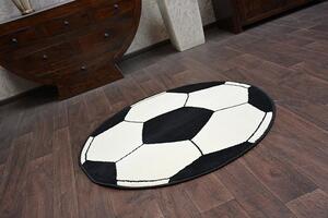Dywany Lusczow Guľatý koberec BCF BASE Ball krémový / čierny 3943