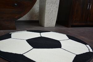 Dywany Lusczow Guľatý koberec BCF BASE Ball krémový / čierny 3943
