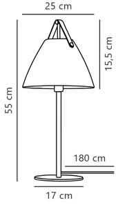 DFTP by Nordlux - Stolná lampa STRAP 1xE27/40W/230V čierna