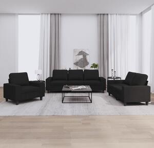 Maison Exclusive – 3-dielna sedacia súprava, čierna látka