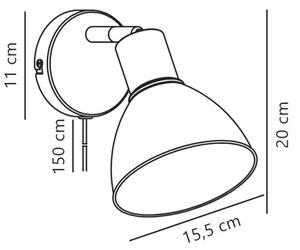 Nordlux - Nástenné bodové svietidlo POP 1xE27/18W/230V mintová