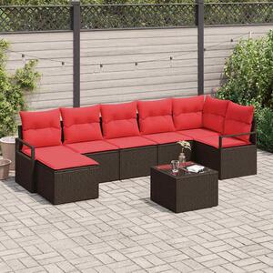 Maison Exclusive - Sedacia súprava 8 ks Braun Poly-Rattan