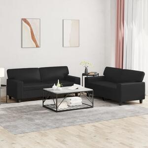 Maison Exclusive – 2-dielna sedacia súprava, ierna umelá koa