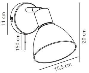 Nordlux - Nástenné bodové svietidlo POP 1xE27/18W/230V biela
