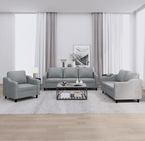Maison Exclusive – 3-dielna sedacia súprava s vankúmi, svetlosivá látka