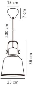 Nordlux - Luster na lanku ADRIAN 1xE27/40W/230V pr. 25 cm antracit