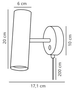 DFTP by Nordlux - Nástenné bodové svietidlo MIB 1xGU10/8W/230V čierna