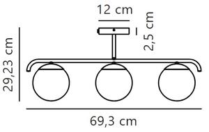Nordlux - Luster na tyči GRANT 3xE14/25W/230V zlatá
