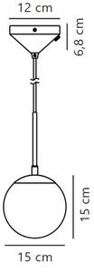 Nordlux - Luster na lanku GRANT 1xE14/15W/230V pr. 15 cm