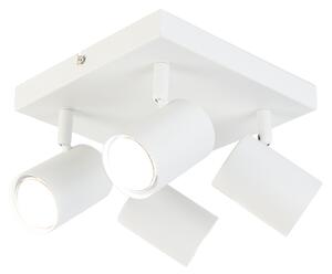 Inteligentné stropné svietidlo biele štvorcové vrátane 4 ks Wifi GU10 - Jeana