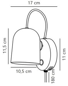 DFTP by Nordlux - Nástenné bodové svietidlo ANGLE 1xGU10/25W/230V čierna