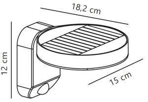 Nordlux - LED solárne nástenné svietidlo s čidlom RICA LED/5W/3,7V IP44