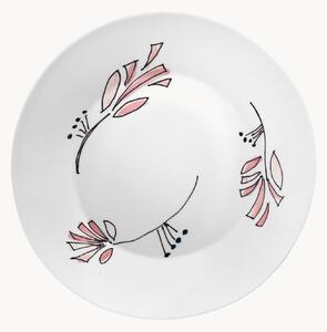 Hlboké taniere Fiore Rosa, 2 ks
