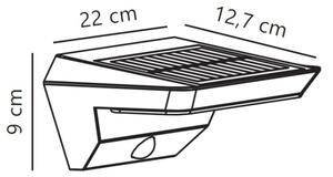 Nordlux - LED solárne nástenné svietidlo s čidlom AGENA LED/5W/3,7V IP44