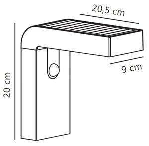 Nordlux - LED solárne nástenné svietidlo s čidlom ALYA LED/5W/3,7V IP44