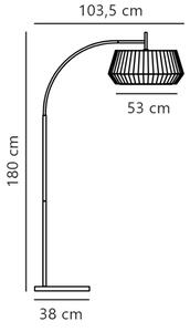 Nordlux - Stojacia lampa DICTE 1xE27/60W/230V čierna/béžová