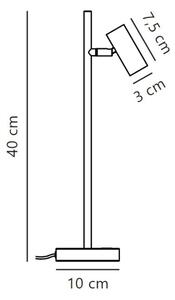 Nordlux - LED Stmievateľná stolná lampa OMARI LED/3,2W/230V čierna
