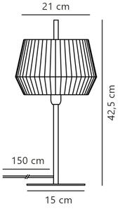 Nordlux - Stolná lampa DICTE 1xE14/40W/230V biela/čierna