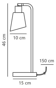 Nordlux - Stolná lampa MOLLI 1xE14/25W/230V