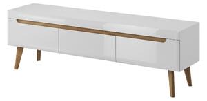 Piaski Televízny stolík Nordi 160 cm biely/dub Riviéra