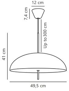 DFTP by Nordlux - Luster na lanku VERSALE 2xE27/15W/230V čierna