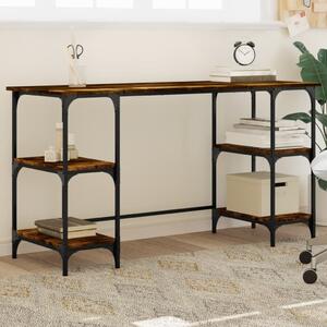 Maison Exclusive - písací stôl z dymového dubu 140x50x75 cm kov drevený materiál