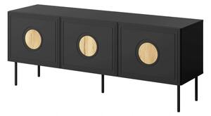 HALMAR Televízny stolík Palazzo 150 cm čierny/dub craft