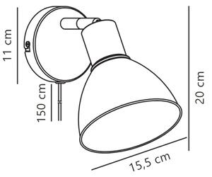 Nordlux - Nástenné bodové svietidlo POP 1xE27/18W/230V béžová