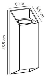 Nordlux - Vonkajšie nástenné svietidlo NICO 2xGU10/35W/230V IP54 čierna