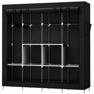 RealG RC-K-2601 Dvojitá skriňa na oblečenie 175 × 45 × 170 cm, čierna
