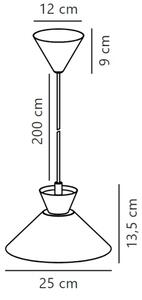 Nordlux - Luster na lanku DIAL 1xE27/40W/230V šedá