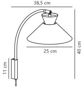 Nordlux - Nástenná lampa DIAL 1xE27/40W/230V šedá