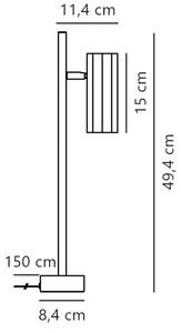 Nordlux - Stolná lampa ALANIS 1xGU10/15W/230V čierna