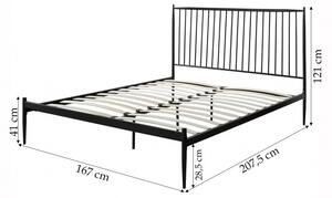 Hector Kovová posteľ Bellaria 160x200 čierna