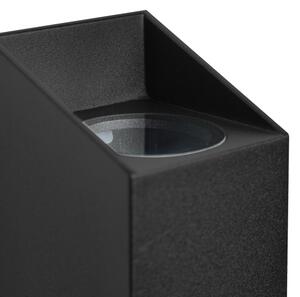 Nordlux - Vonkajšie nástenné svietidlo NICO 2xGU10/35W/230V IP54 čierna