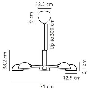 DFTP by Nordlux - Luster na lanku NOMI 5xE14/8W/230V čierna