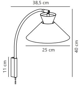 Nordlux - Nástenná lampa DIAL 1xE27/40W/230V čierna
