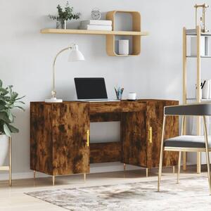 Maison Exclusive - písací stôl z dymového dubu 140x50x75 cm drevený materiál