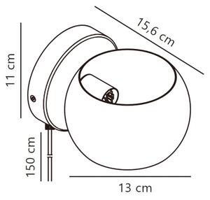 Nordlux - Nastaviteľné nástenné bodové svietidlo BELIR 1xG9/5W/230V biela