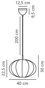 Nordlux - Luster na lanku AERON 1xE27/40W/230V pr. 40 cm