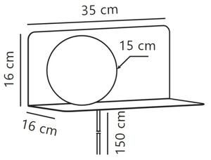 Nordlux - Nástenné svietidlo s poličkou LILIBETH 1xE14/25W/230V čierna