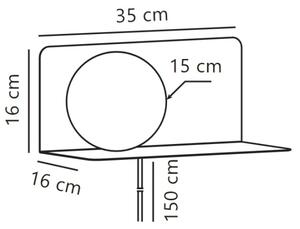 Nordlux - Nástenné svietidlo s poličkou LILIBETH 1xE14/25W/230V modrá