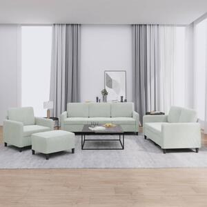 Maison Exclusive – 4-dielna sedacia súprava, svetlosivá, zamatová