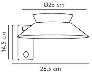 Nordlux - LED solárne nástenné svietidlo so senzorom JUSTINA LED/5W/3,7V IP44