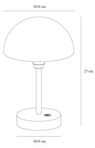 Nordlux - LED stmievateľná nabíjateľná stolná lampa ELLEN LED/2,8W/3,7V IP44 biela